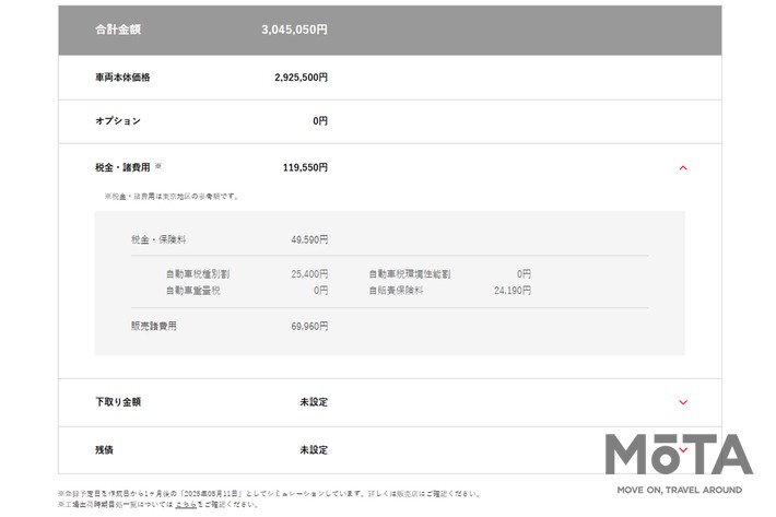 見積りシミュレーションの例