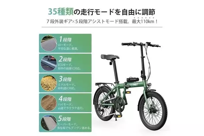軽量折りたたみ電動自転車 ERWAY A01 Lite -erway