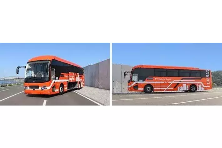 国内初！EVマイクロバス6.99mと大型観光EVバスを出展！バステク