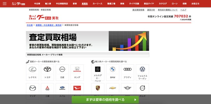 グーネット買取「査定買取相場」