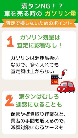 車 売る 時 ガソリン
