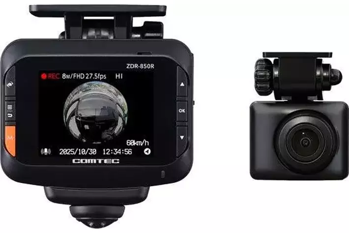 360°カメラ＋リヤカメラで全方位を記録する「ZDR-850R」発売