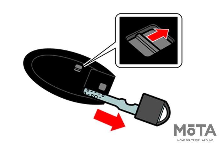 メカニカルキーの出し方（日産公式）