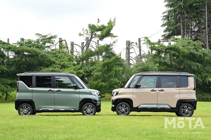 （左から）先代デリカミニ、新型デリカミニ