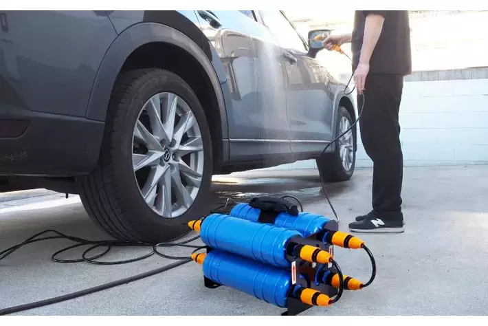 純水で洗車ができることで愛車をピカピカにキープ『水道に取り付ける