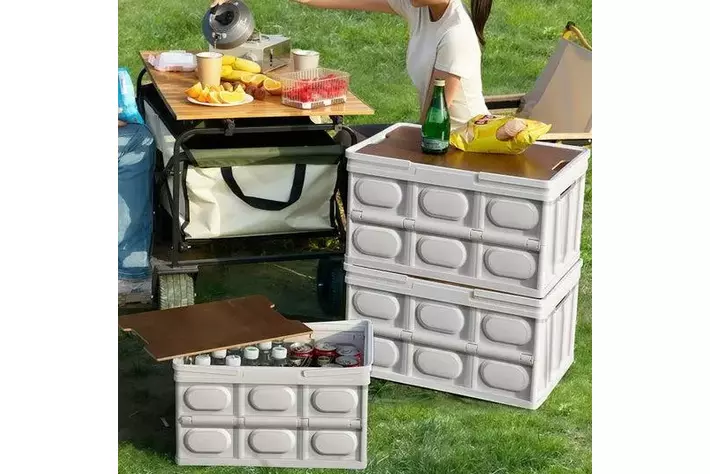 新商品】折りたたみコンテナ。ピクニック・キャンプ・BBQに欠かせない