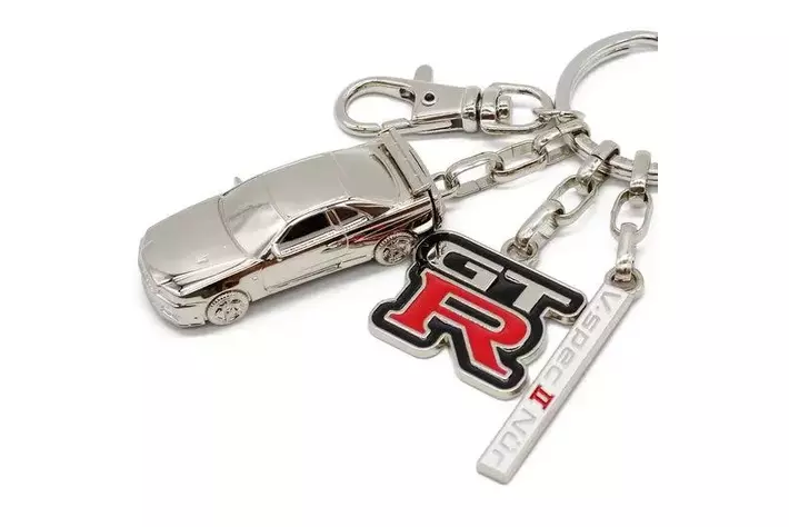 新商品○3000個限定○ 日産スカイライン GT-R (BNR34) キーリング