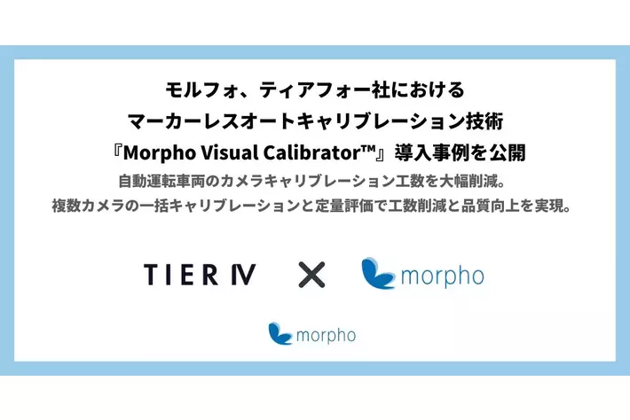 モルフォ、ティアフォー社におけるマーカーレスオートキャリブレーション技術『Morpho Visual Calibrator(TM)』導入事例を公開