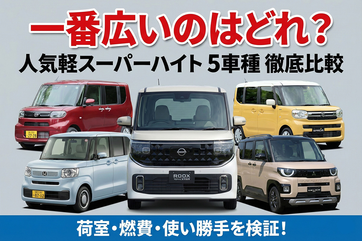 2026年】広い軽自動車おすすめ5選！人気のスライドドア付きで燃費の