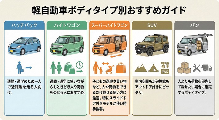 軽自動車のボディタイプ