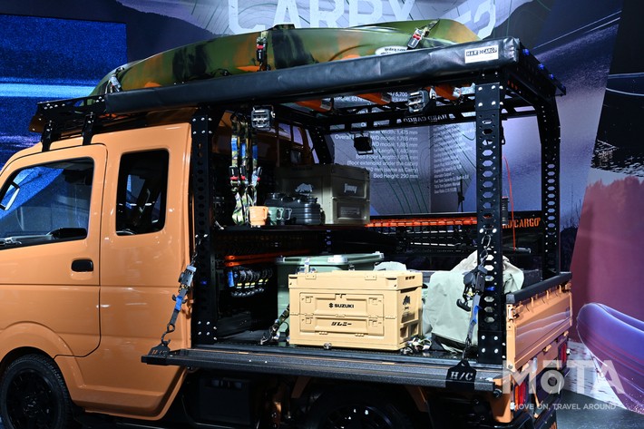 ［6/20］荷台にはギアが満載。限られたスペースを立体的に使うことで、積載量は倍増する