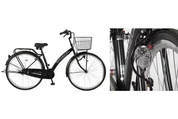 美品　自転車　通勤通学　オートライト付き 通勤、通学に！コメリオリジナル自転車3種がデビュー！4月の法改正後も