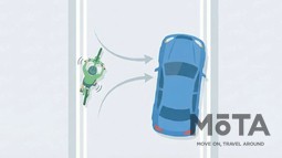 車の追い越しで引き込み風が発生してよろける自転車