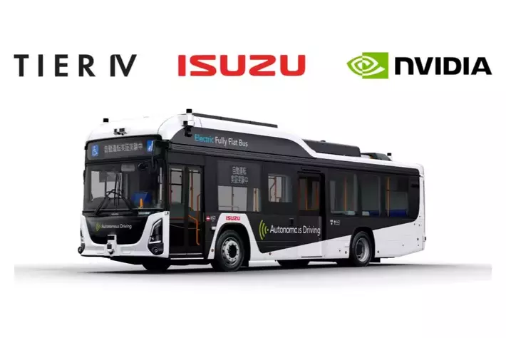 ティアフォーといすゞ、NVIDIA DRIVE Hyperionを搭載した自動運転レベル4バスを実装へ