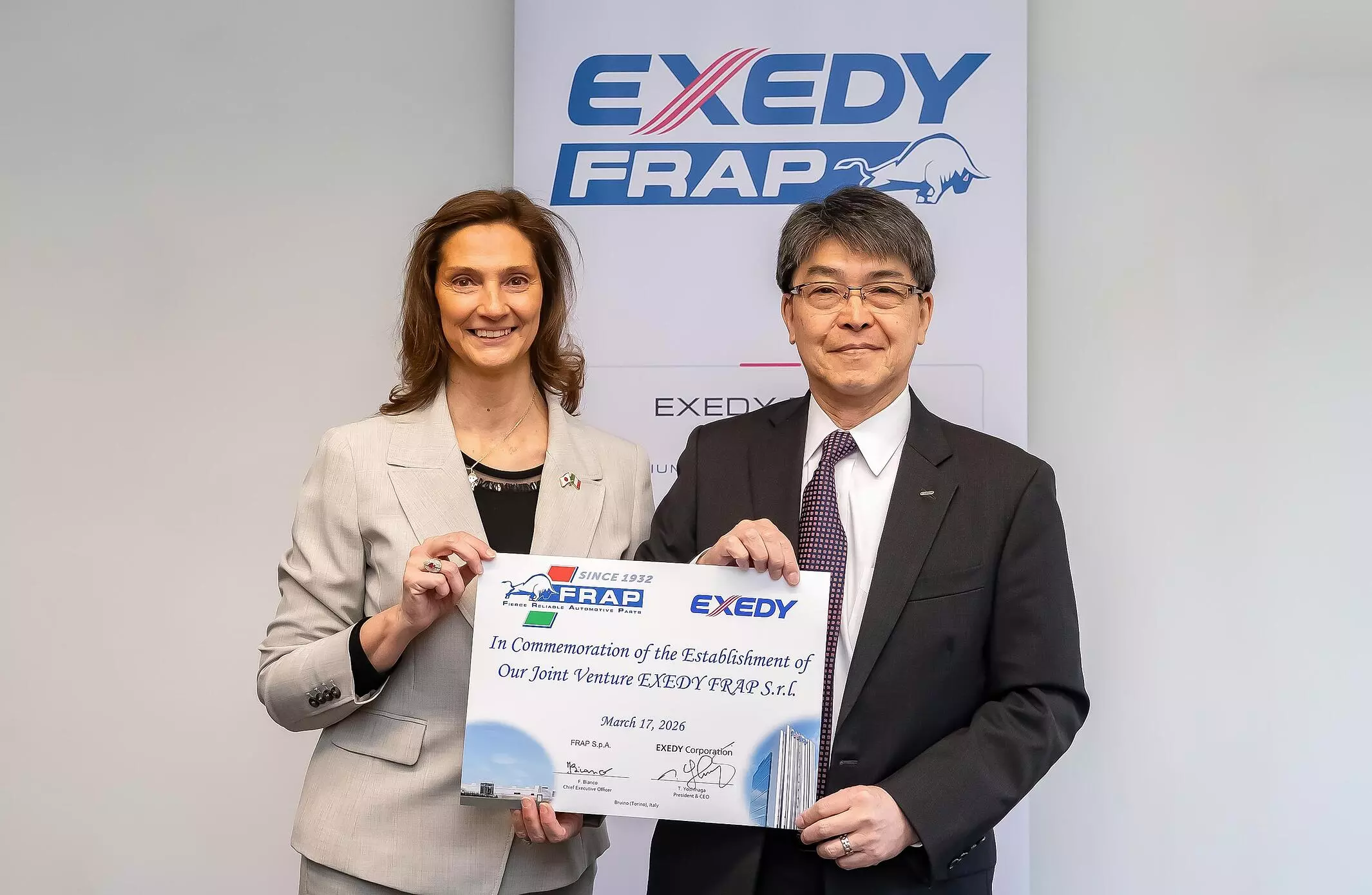 エクセディ、伊FRAP社と合弁会社を設立、“Made in Italy”品質の新