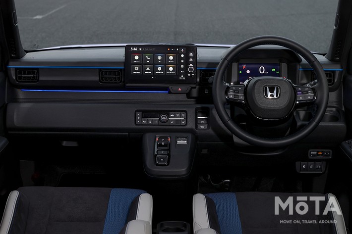 ［13/27］ホンダ 新型スーパーワン 内装 インパネ：運転への集中を促す水平基調のダッシュボードに、Googleのアプリやサービスを内蔵し、使い慣れたGoogleマップ等をそのままナビとして活用できる9インチの「Honda CONNECT」ディスプレイ