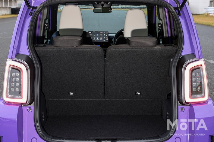 ［25/27］ホンダ 新型スーパーワン 内装 荷室：後席使用時でも日常の買い物袋などがすっぽり収まる、開口部を広く取ったラゲッジスペース