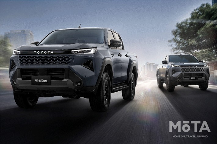 タイ仕様のハイラックス（左から）プレランナー、4トレックス