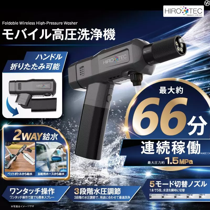 掃除・洗車に大活躍!!モバイル高圧洗浄機 HDL-4349|【業界先取り】業界