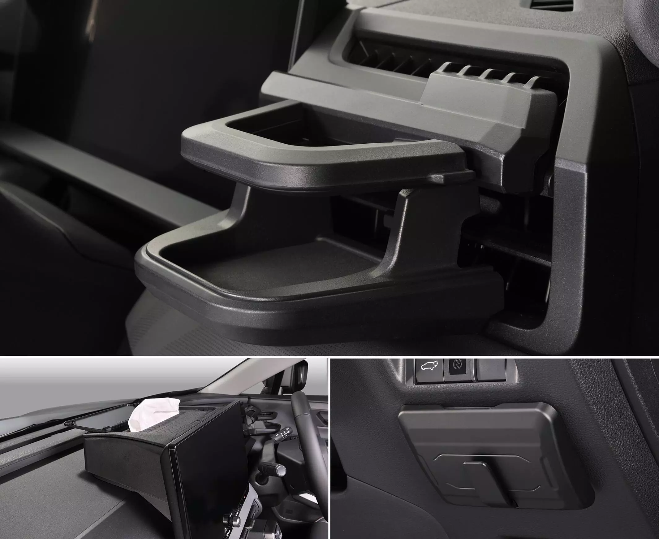 新型RAV4専用｜車内装のモチーフをデザインに取り込んだ、収納