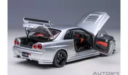 オートアート社製 「NISMO R34 GT-R Z-tune シルバー」精巧な1/18