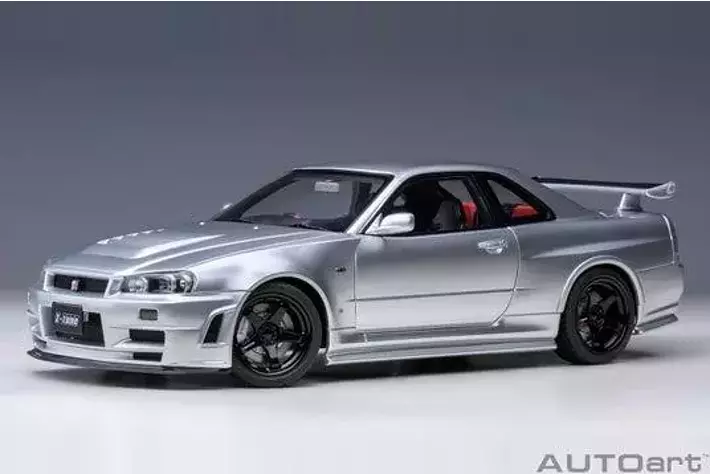 オートアート社製 「NISMO R34 GT-R Z-tune シルバー」精巧な1/18