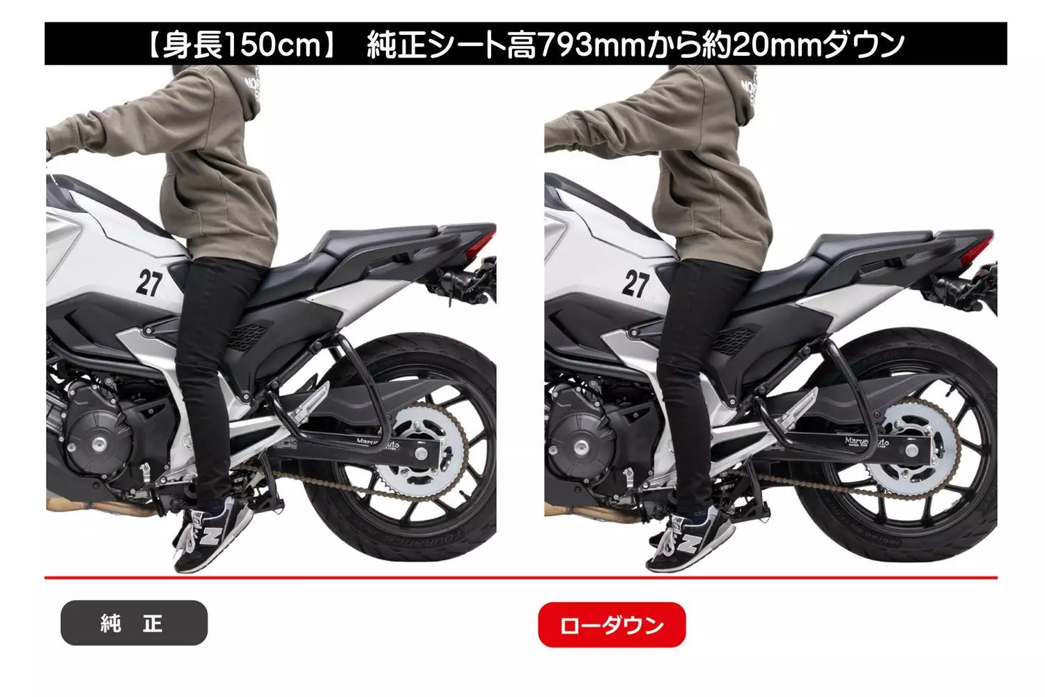 HONDA NC750X'21-25モデル用【EFFEXローダウンキット】の適合追加