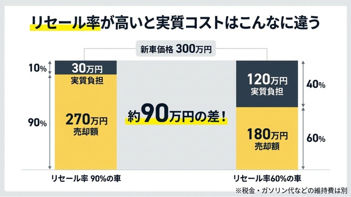 リセールバリューが高いと得する理由