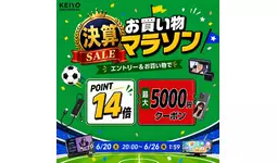 【楽天市場】KEIYO公式ショップ、「決算特別 お買い物マラソン」開催　ポイント14倍＆お得なクーポンで夏のドライブ・お出かけを応援