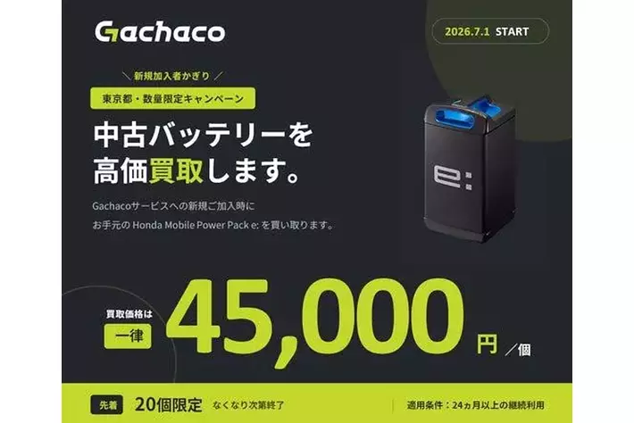 所有から共有へ 中古バッテリー買取キャンペーンの開始【東京都・新規 