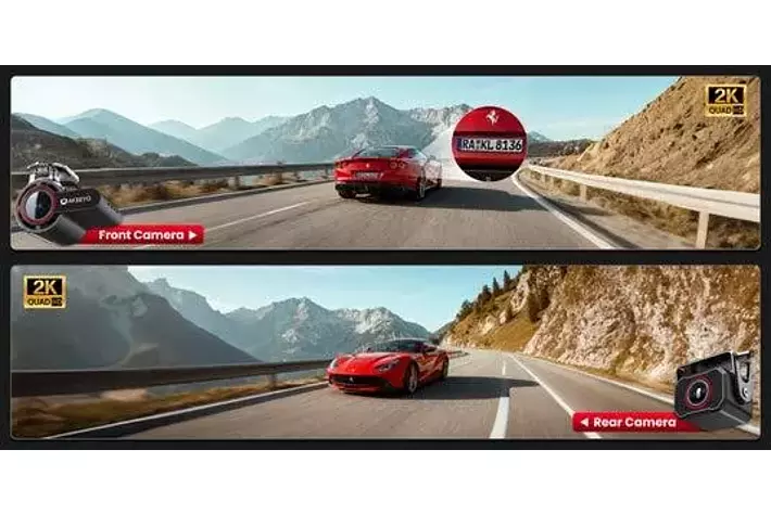 暗闇を、昼間のように鮮明に。前後スーパー夜視対応のミラー型ドライブ