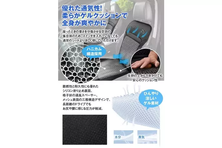 完売から待望の再入荷。MAXWINの自動送風クールカーシート「K-SHE15