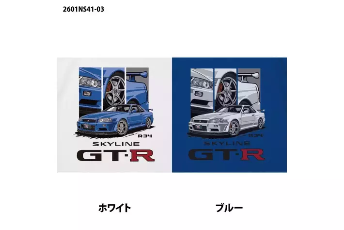 R34の迫力を一枚に。SKYLINE GT-R (R34) デザインTシャツが新登場
