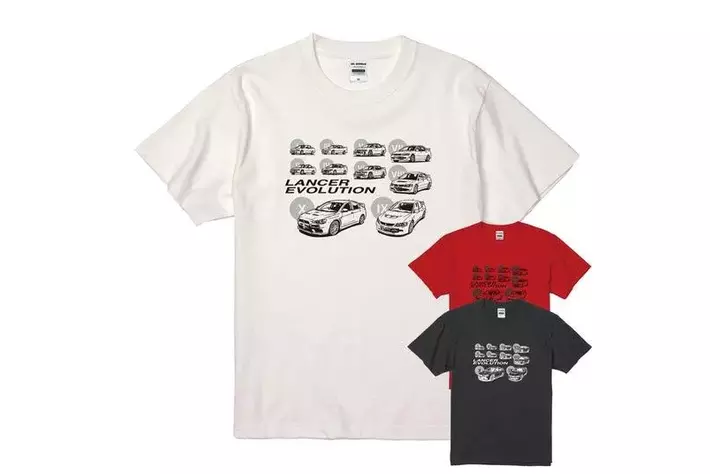 楽天市場に三菱ランサーエボリューションの進化を描いたTシャツが新 楽天市場に三菱ランサーエボリューションの進化を描いたTシャツが新