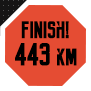 FINISH! 443km