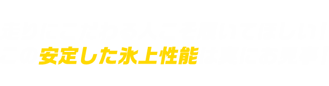 走りにこだわる人こそ履いてほしい！この安定した氷上性能は実にお見事！