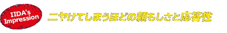 ニヤけてしまうほどの頼もしさと応答性