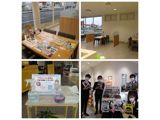 アクリルパーテーション設置、アルコール除菌設置、スタッフマスク着用など感染対策行っております！
