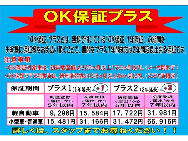 延長保証もあります。通常の１年保証をプラス１年又は、２年間の延長が出来るプランです。
